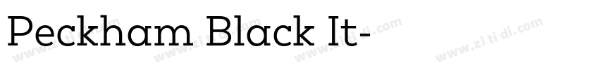 Peckham Black It字体转换